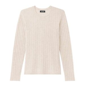 NAADAM 100% ethically-sourced Cashmere Ribbed Sweater in Oatmeal